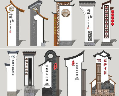 鲁甸美丽乡村标识标牌有哪些分类？